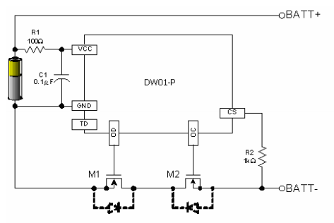 Typical DW01 application circuit