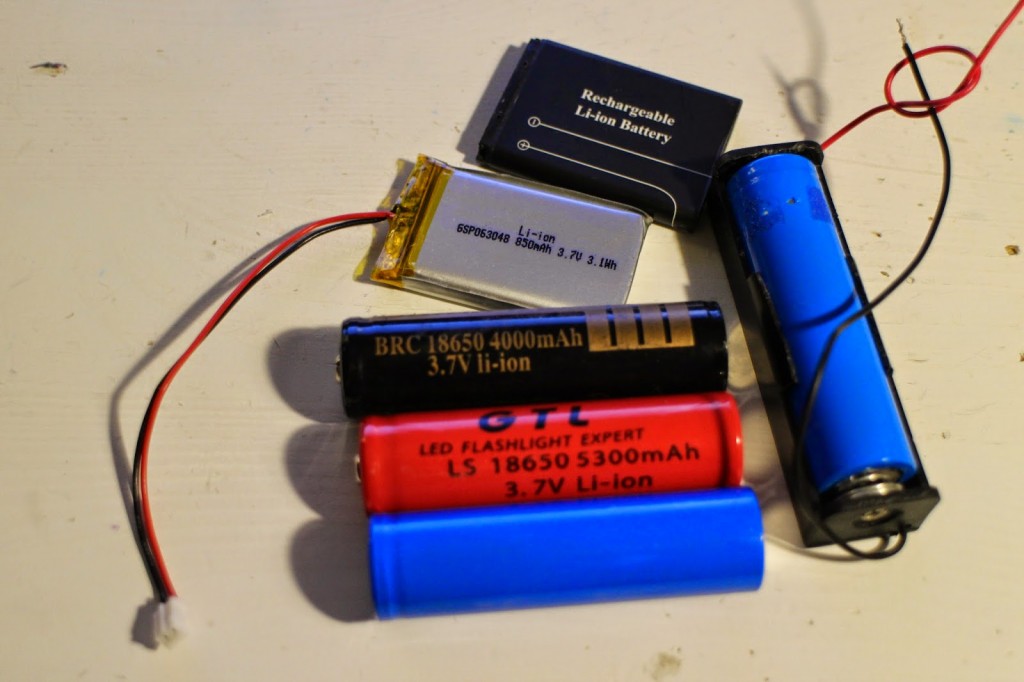 Various Li-ion batteries