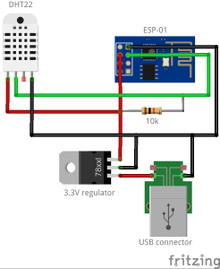 ESP8266 temperature humidity IoT logger