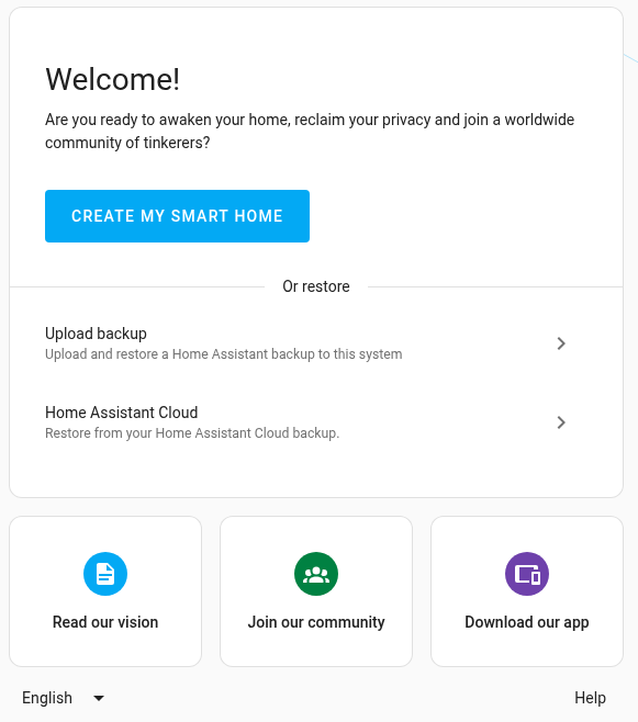 Home Assistant Onboarding