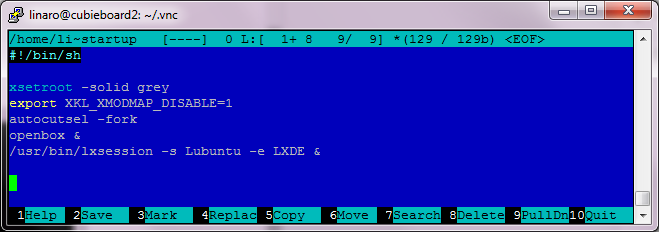 Original xstartup with -e LXDE flag.